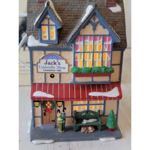 Dept 56 05826 Jack's Umbrella Shop snow village accessory Xmas - Picture 3 of 9